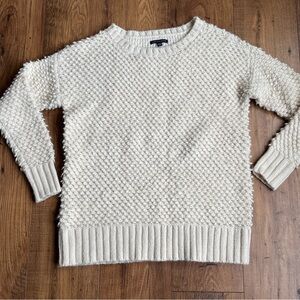 American Eagle Outfitters Cream Textured Sweater